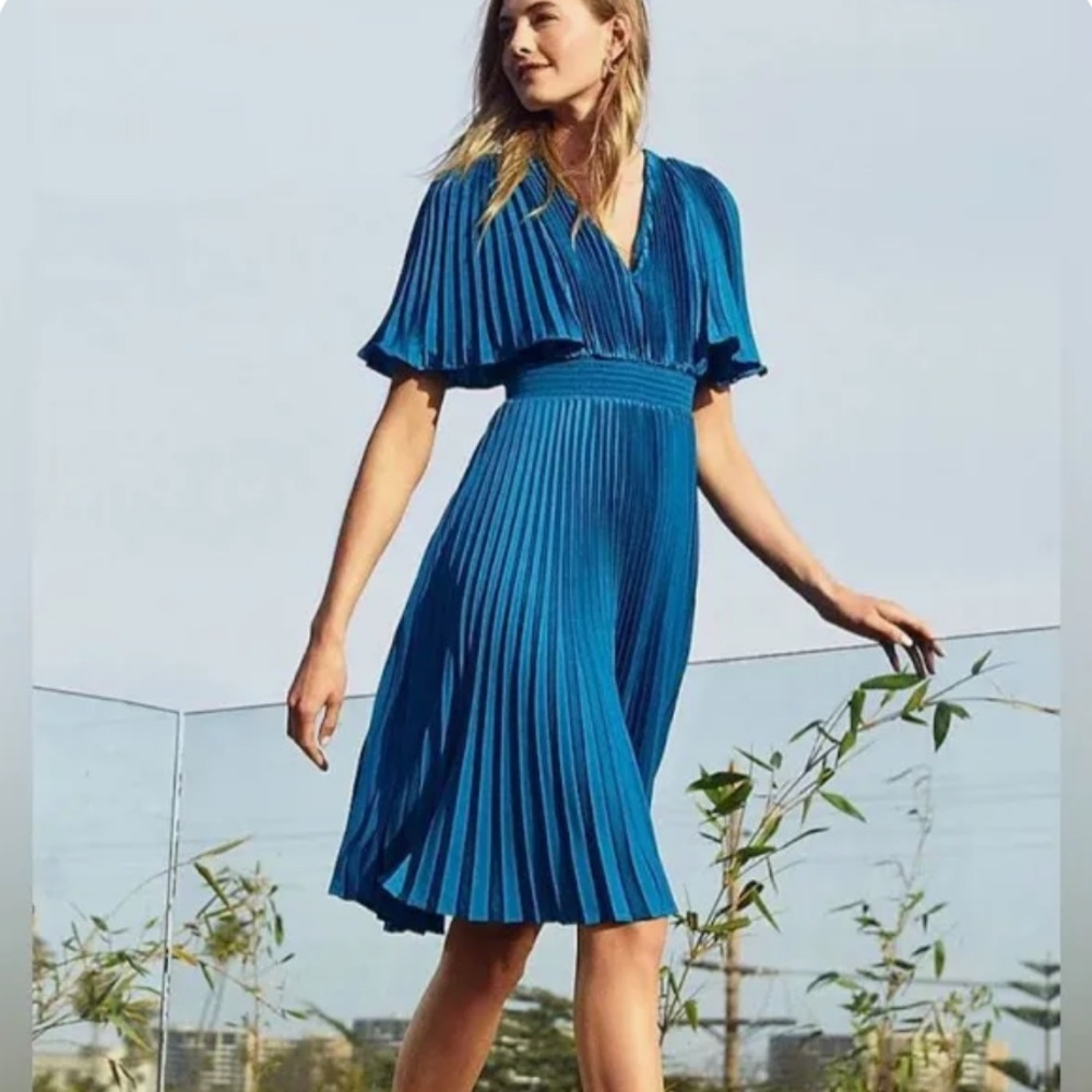 Express Mykonos Pleated Dress